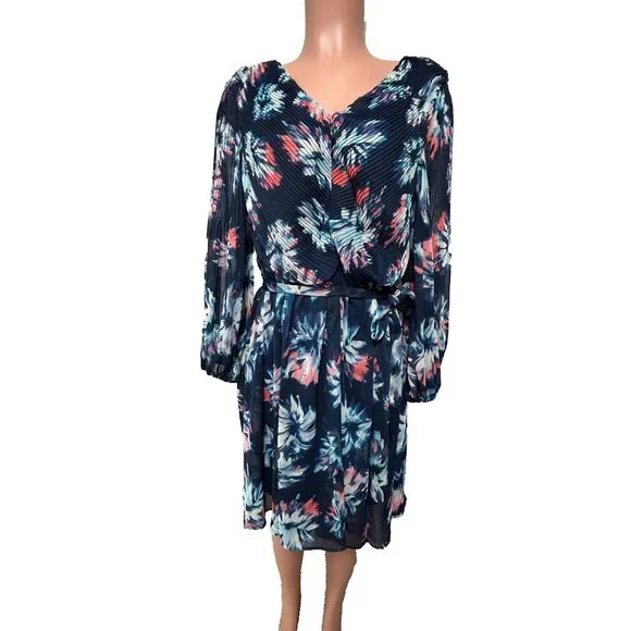 dkny floral fit and flare dress Floral Midi Fit & Flare Dress | Fit and Flare